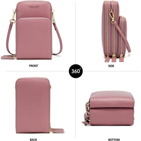 Small Crossbody Cell Phone Purse Women Mini Messenger Shoulder Handbag Wallet - Picture 4 of 6